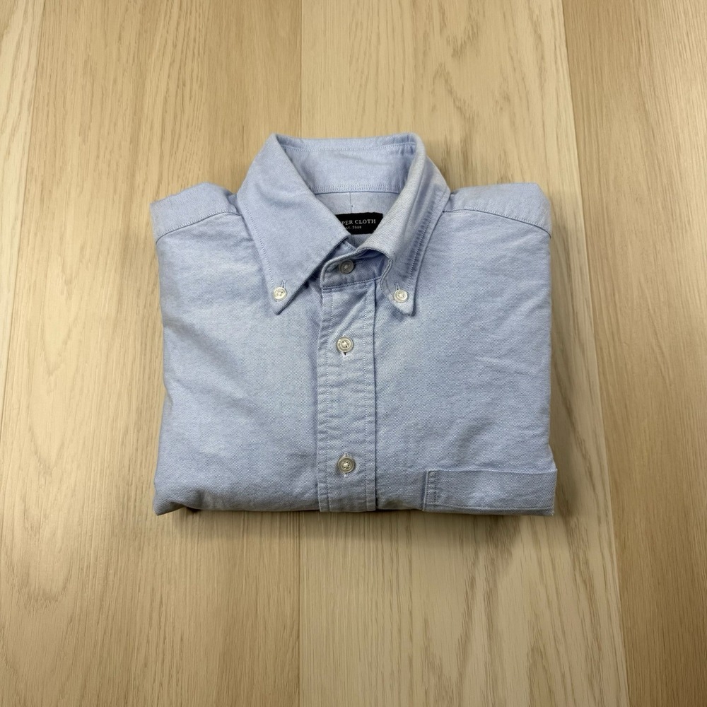 Proper Cloth Light Blue Oxford Cloth Button Down Shirt Men Size 15.3-36 Untucked